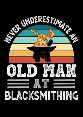 Old Man at Blacksmithing