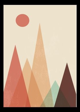 Modern minimalist mountain