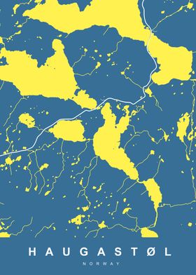 HAUGASTOL Map NORWAY 