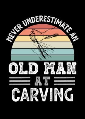 Old Man at Carving Fathers