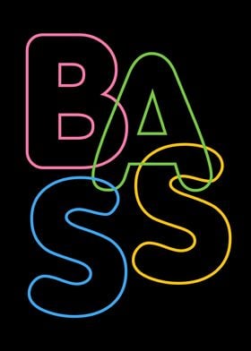 LGBT Color Big Letter BASS