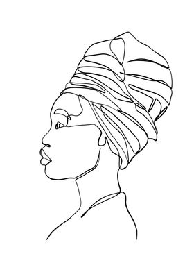 Black woman head wrap