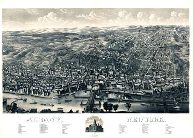 Map of Albany  New York