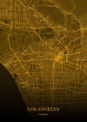 Los Angeles Gold Map