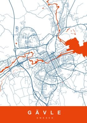 GAVLE Map SWEDEN