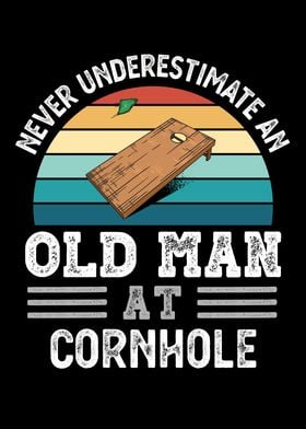 Old Man at Cornhole