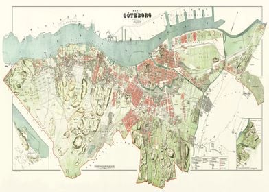 Map of Gothenburg 1888