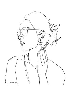 Woman in glasses rough