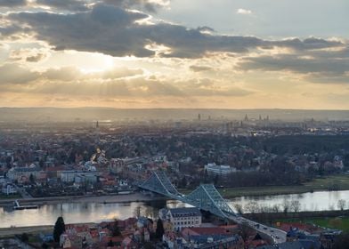 Evening view over Dresden