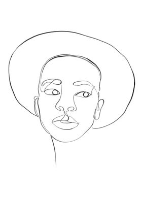 Black girl with hat