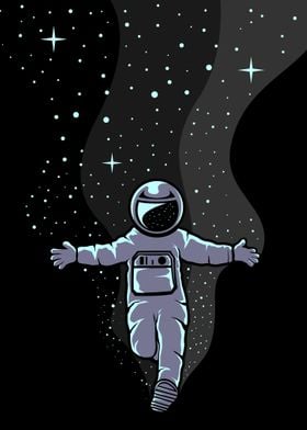 Funny Astronaut poster