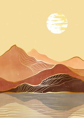 Sunset Mountain art