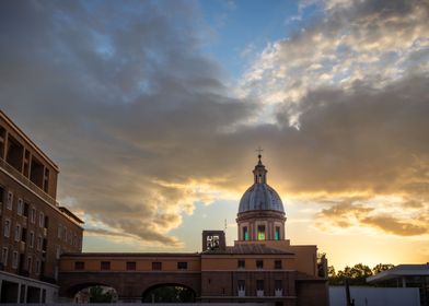 Sunset Over Rome Italy