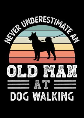 Old Man at Dog Walking