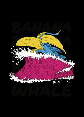 Banana Whale Surfing