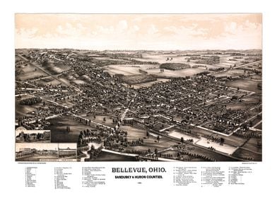 Mapa de Bellevue  Ohio