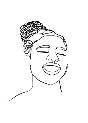 Happy black woman art