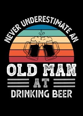 Old Man at Drinking beer