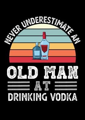 Old Man at Drinking Vodka