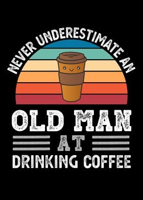 Old Man at Drinking Coffee