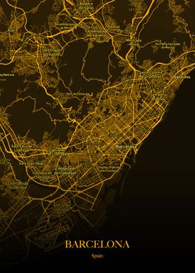 Barcelona Gold Maps