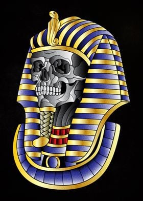 pharaoh skull art