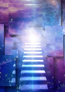 Steps up into cosmos