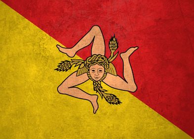 Flag of Sicily on Wall