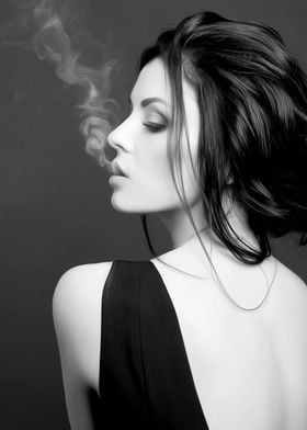 Beautiful Woman Smoking