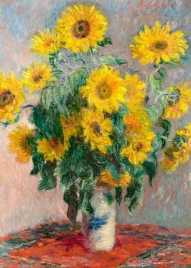 Monet sunflower banquet