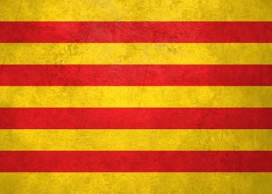 Flag of Catalonia on Wall