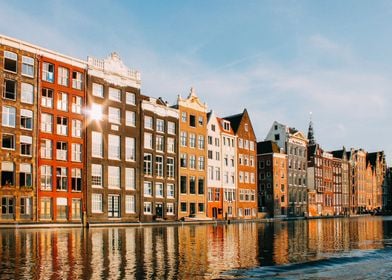 Amsterdam colorful houses 