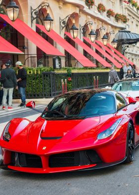 Sport super cars in street