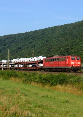 Transport of audi by train