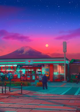 Mount Fuji and Store