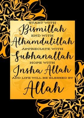 Bismillah Muslim Prayer
