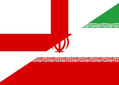 England Iran Flag