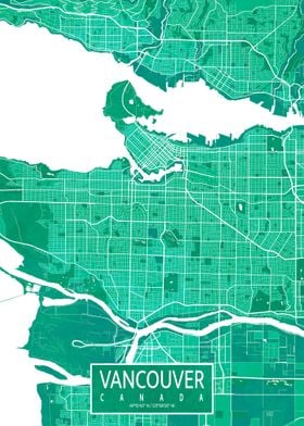 Vancouver Map Watercolor