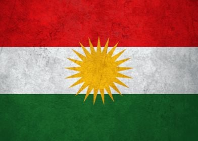 Flag of Kurdistan on Wall