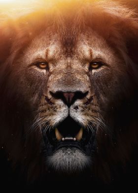 lion king epic face poster