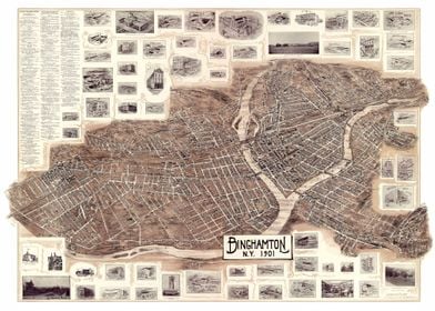 Map of Binghamton NY 