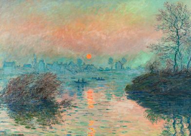Claude Monet sunset poster