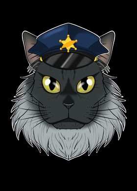 Police Maine Coon Cat