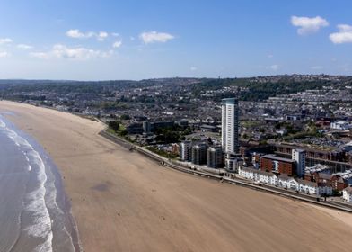 Aerial view of Swansea Bay