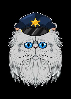 Cat Police Officer Cartoon Anime Style Animal Sticker for Sale by  AnimalArtPhotos