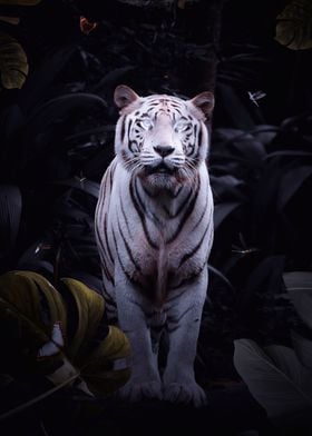 White tiger bright eyes