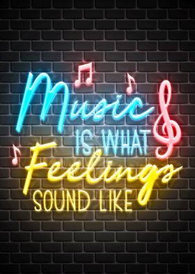 Musical neon quotes
