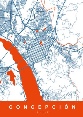 CONCEPCION Map CHILE 