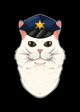 Police Turkish Angora Cat