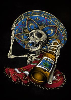 mariachi skull art